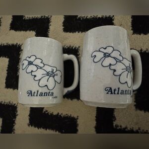 Vintage Atlanta Floral White Mugs Set